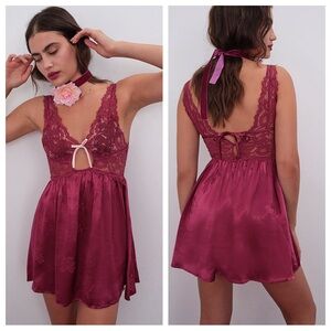 NEW For Love and Lemons Noelle lace slip dress